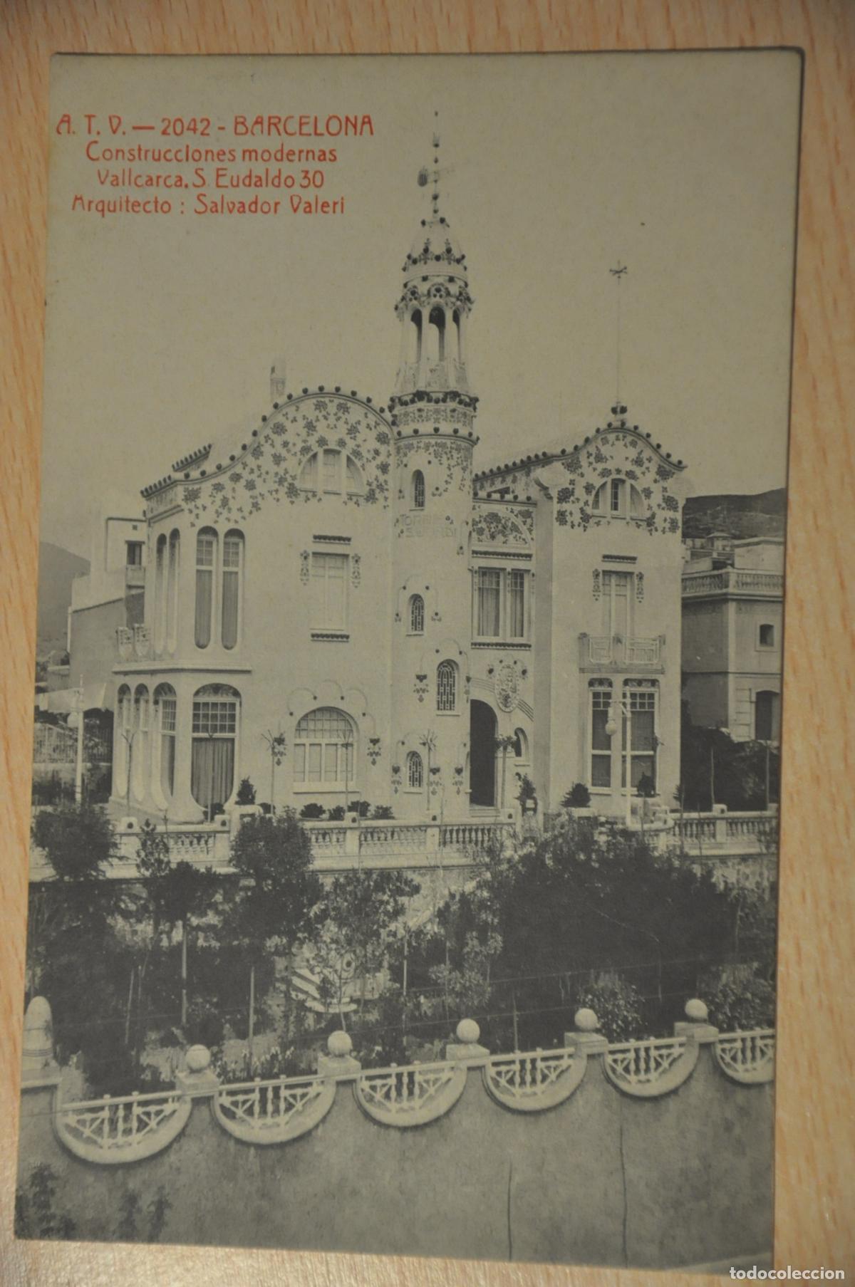 Postales: postal barcelona, construcciones modernas, vallcarca, s.eudaldo 30, salvador valeri, atv 2042