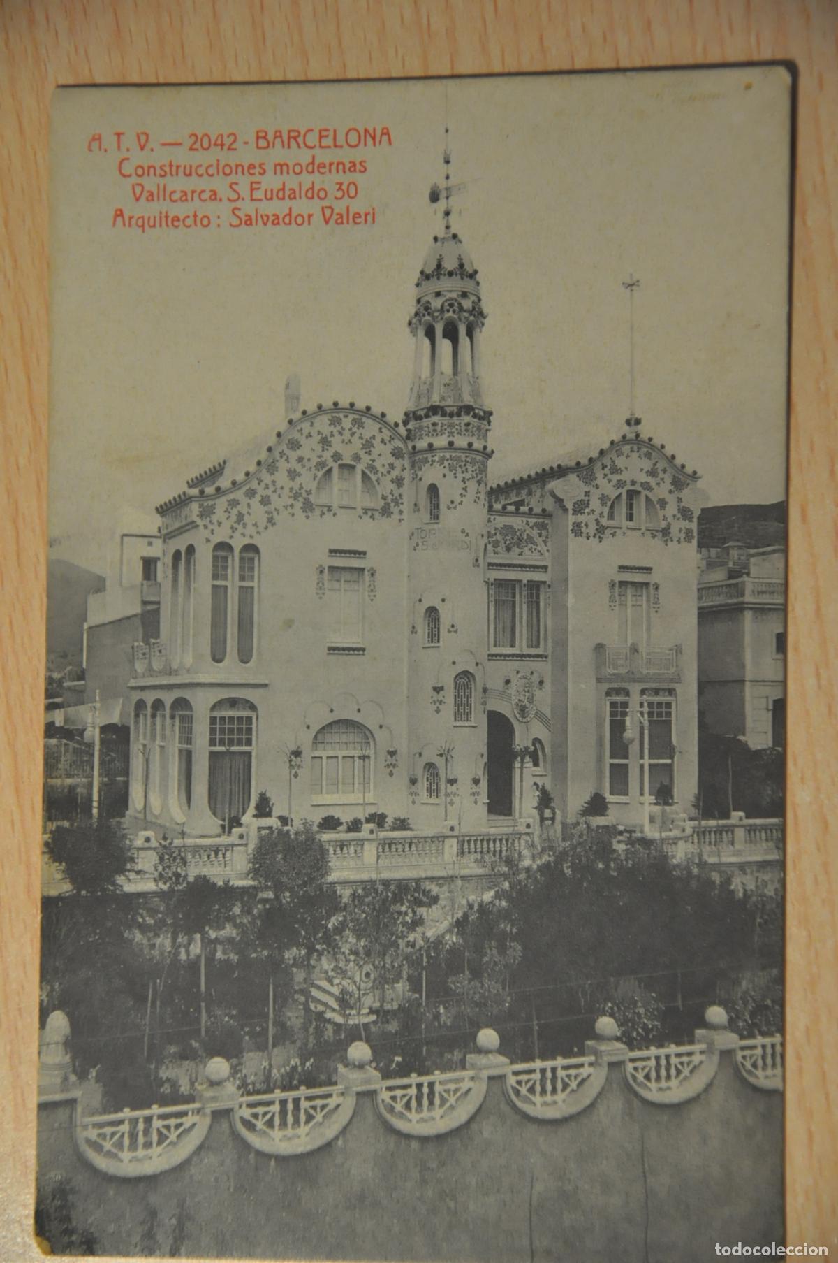Postales: postal barcelona, construcciones modernas, vallcarca, s.eudaldo 30, salvador valeri, atv 2042