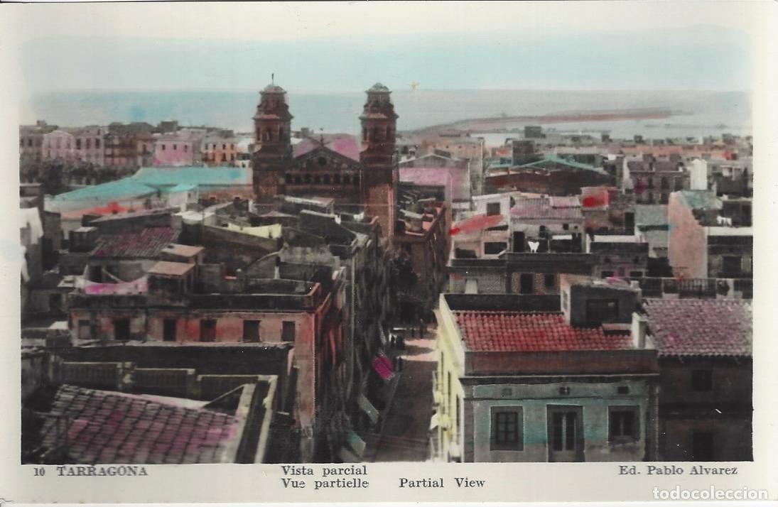 Postales: Postal antigua coloreada, 16 Tarragona, Vista parcial.