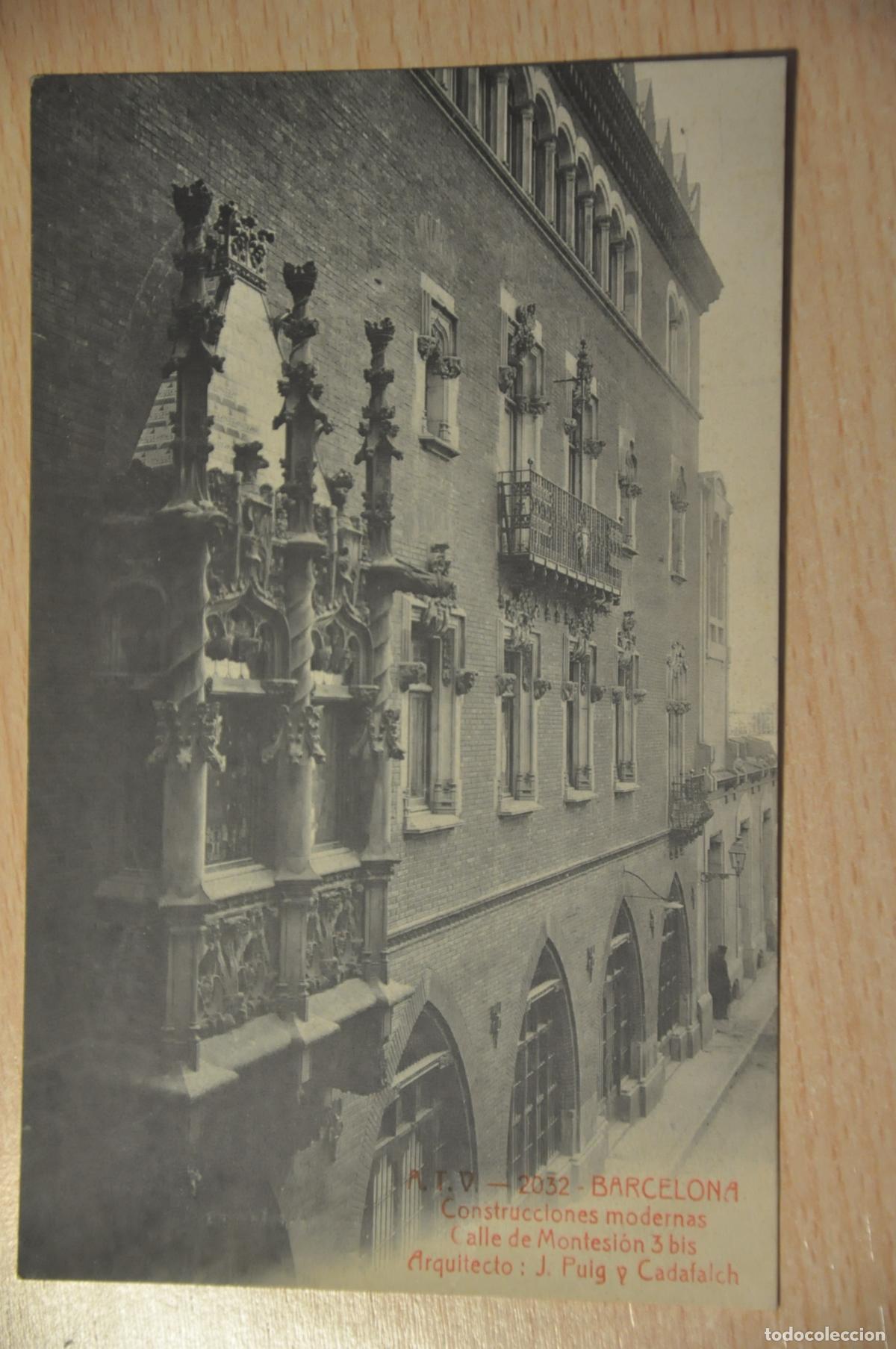 Postales: postal barcelona, construcciones modernas, calle montesion 3bis, puig y cadafalch atv 2032
