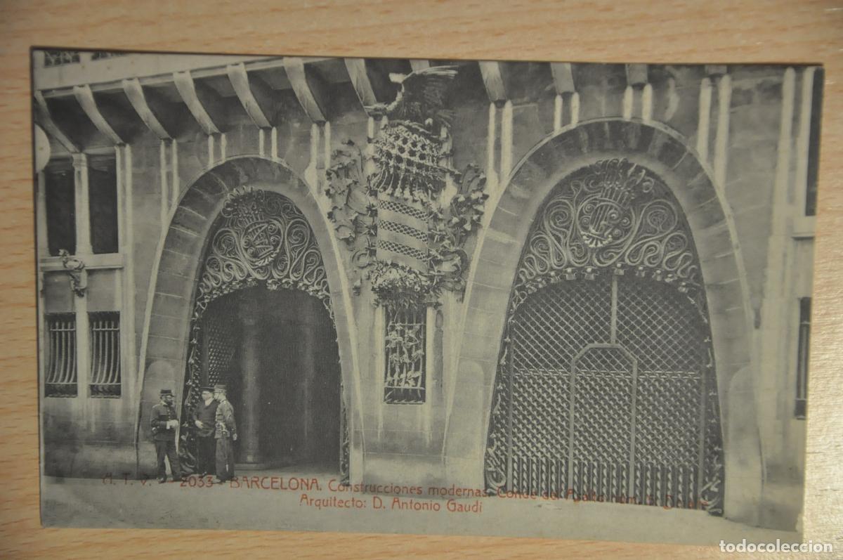 Postales: postal barcelona, construcciones modernas, conde del asalto n&ordm; 5, detalle, antoni gaudi, atv 2033