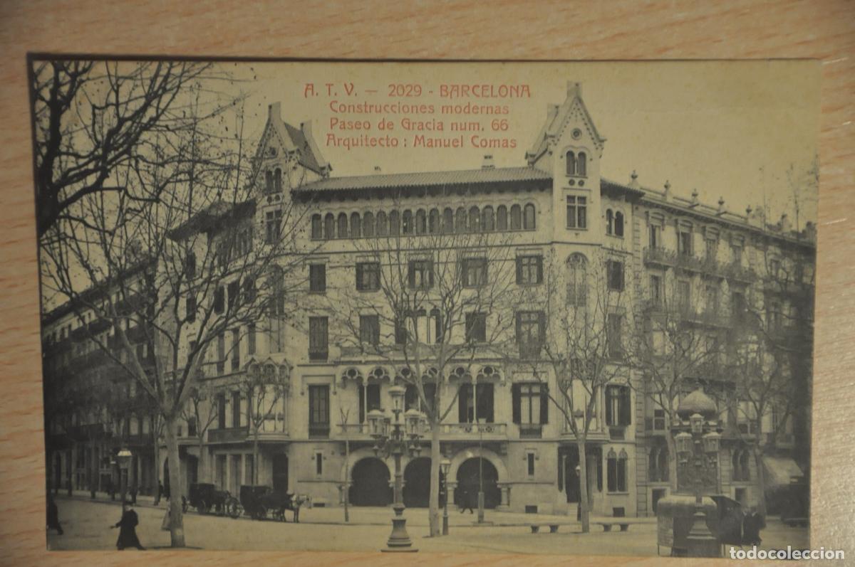 Postales: postal barcelona, construcciones modernas, paseo de gracia 66, manuel comas, atv 2029