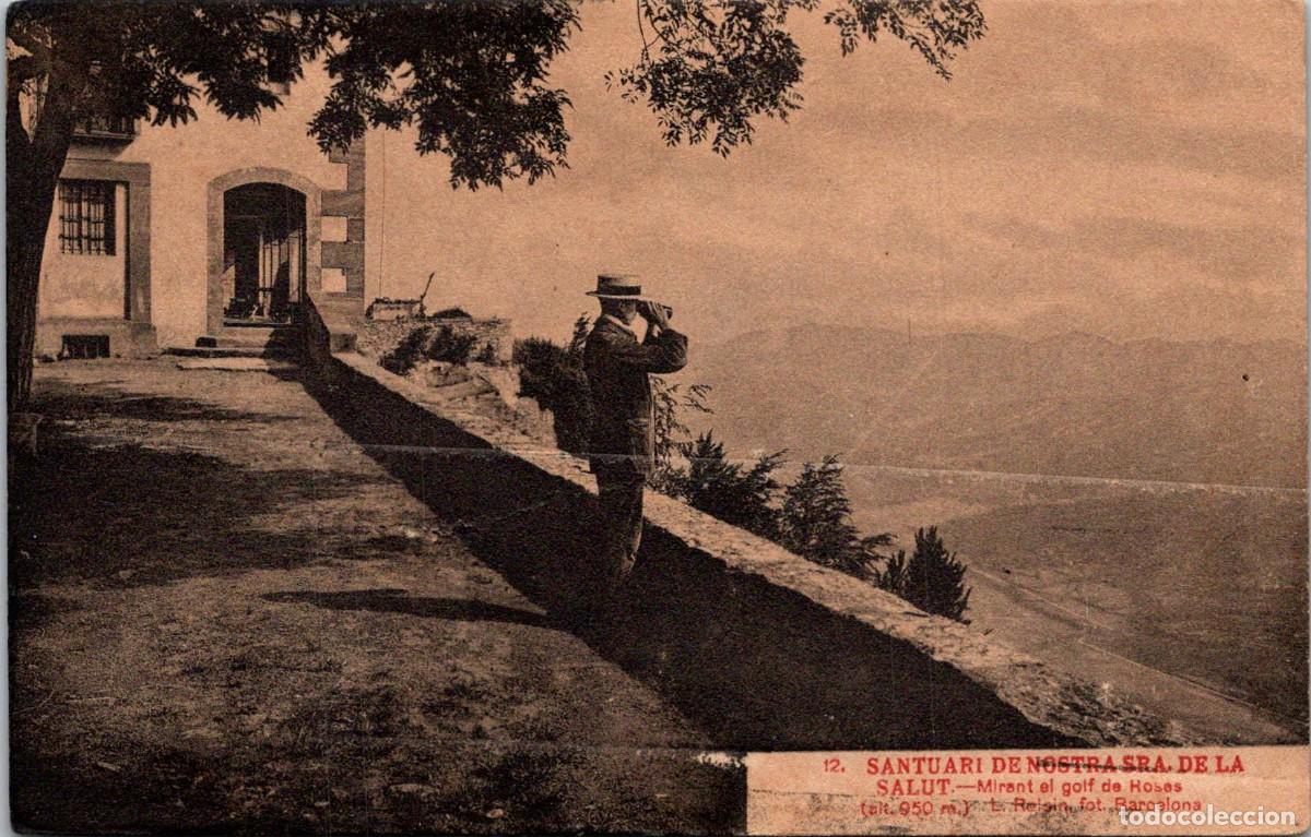 Postales: Santuari de Nostra Sra. de la Salut - Mirant el golf de Roses - Roisin 12 - 139x89mm - In&eacute;dita en To
