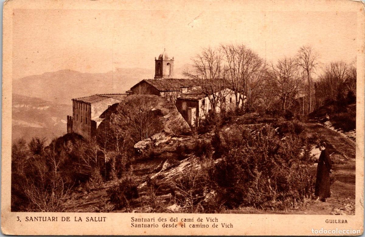 Postales: Santuari de la Salut - Santuari des del cam&iacute; de Vich - Guilera 3 - 141x91mm