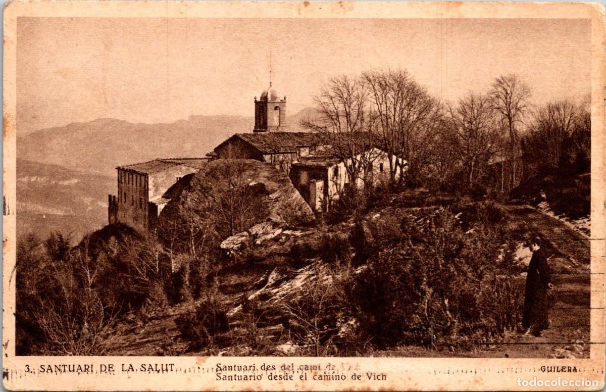 Postales: Santuari de la Salut - Santuari des del cam&iacute; de Vich - Guilera 3 - 141x91mm