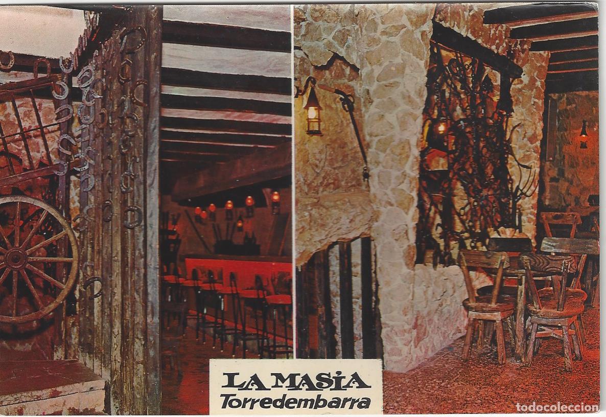 Postales: Postal antigua Torredembarra La masia, restaurante tipico.