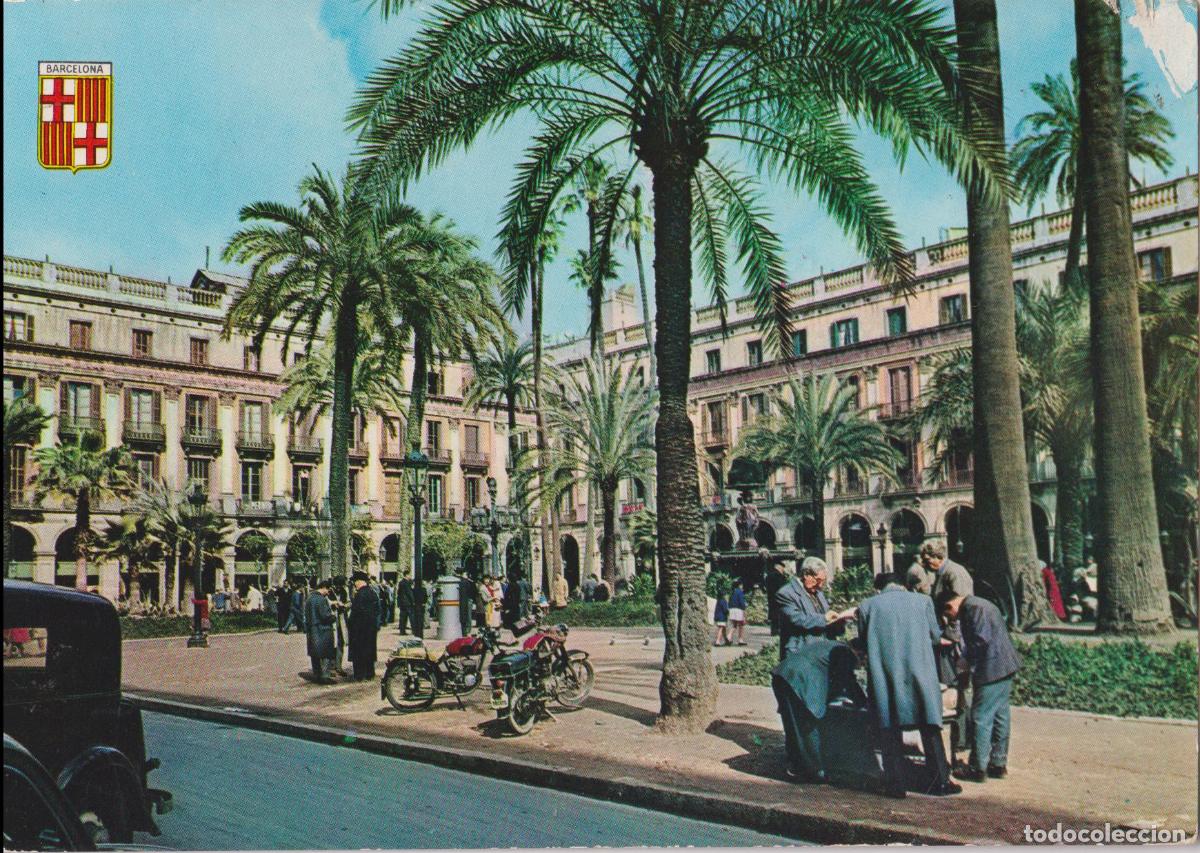 Postales: BARCELONA, PLAZA REAL &ndash; VISI&Oacute;N COLOR N&ordm;2 &ndash; CIRCULADA 1968