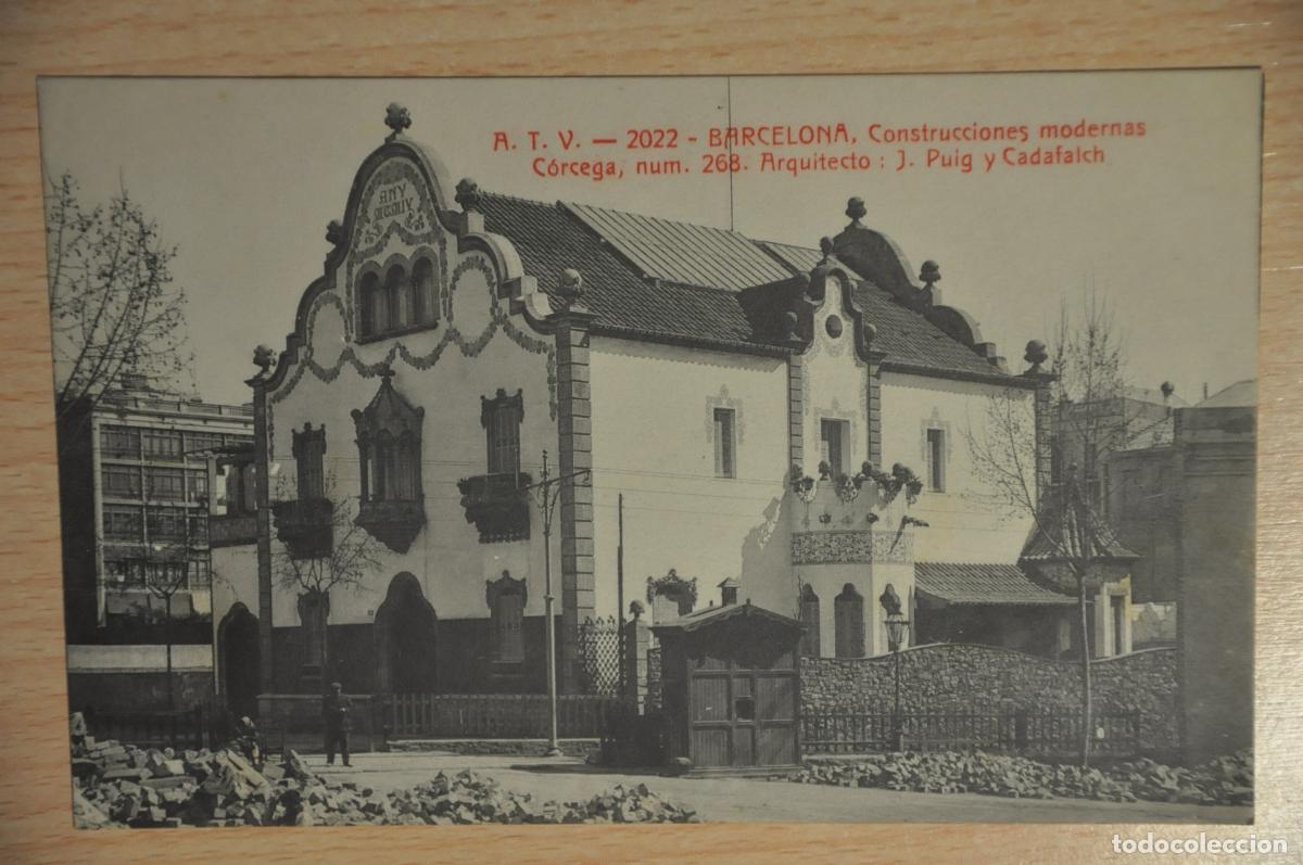 Postales: postal barcelona, construcciones modernas, corcega 268, j.puig y cadafalch, atv 2022