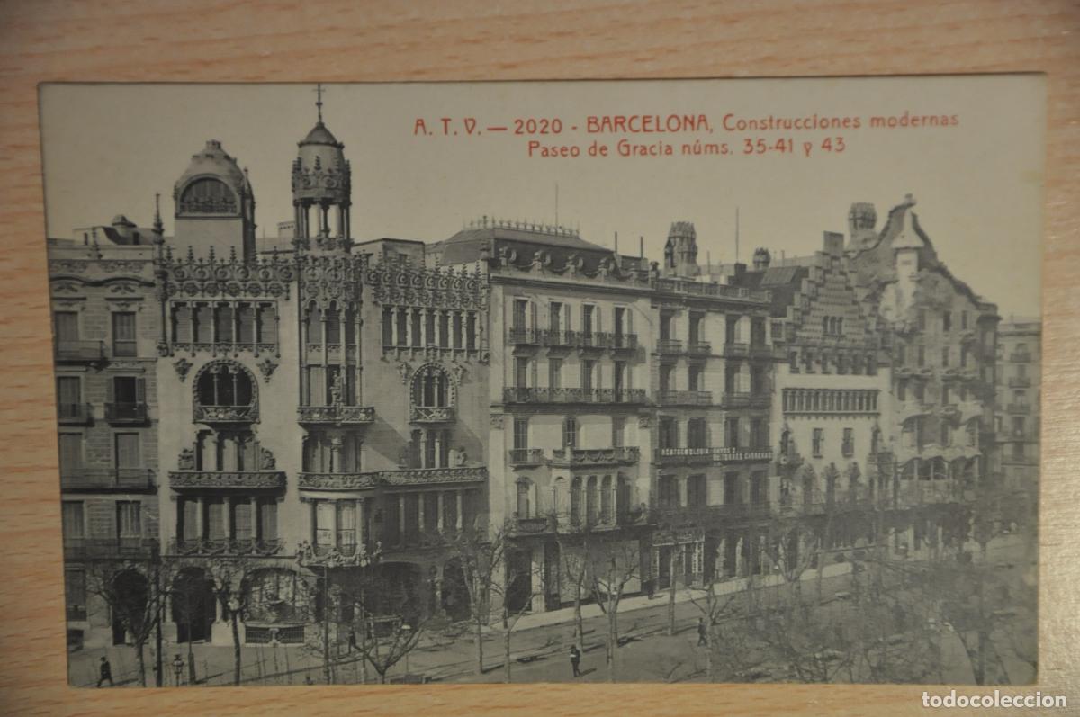Cartes Postales: postal barcelona, construcciones modernas, paseo de gracia 35-41 y 43, atv 2020