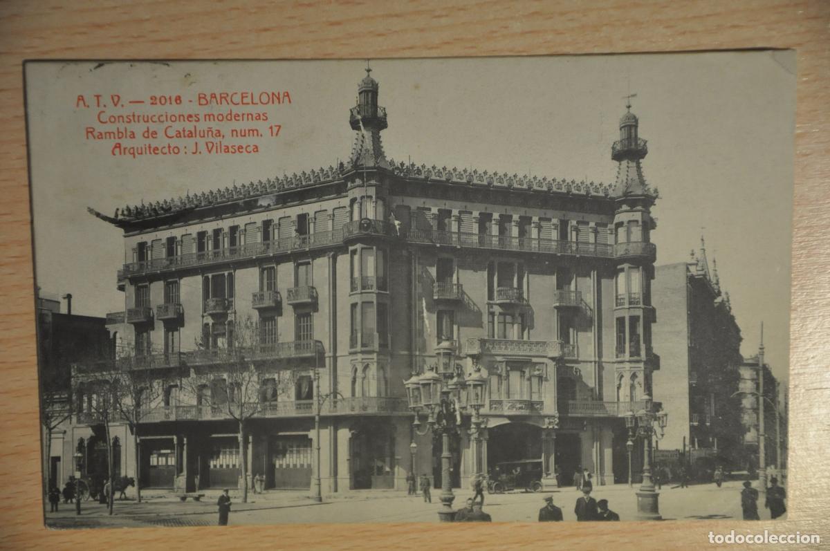 Postales: postal barcelona, construcciones modernas, rambla catalu&ntilde;a 17, j.vilaseca, atv 2016