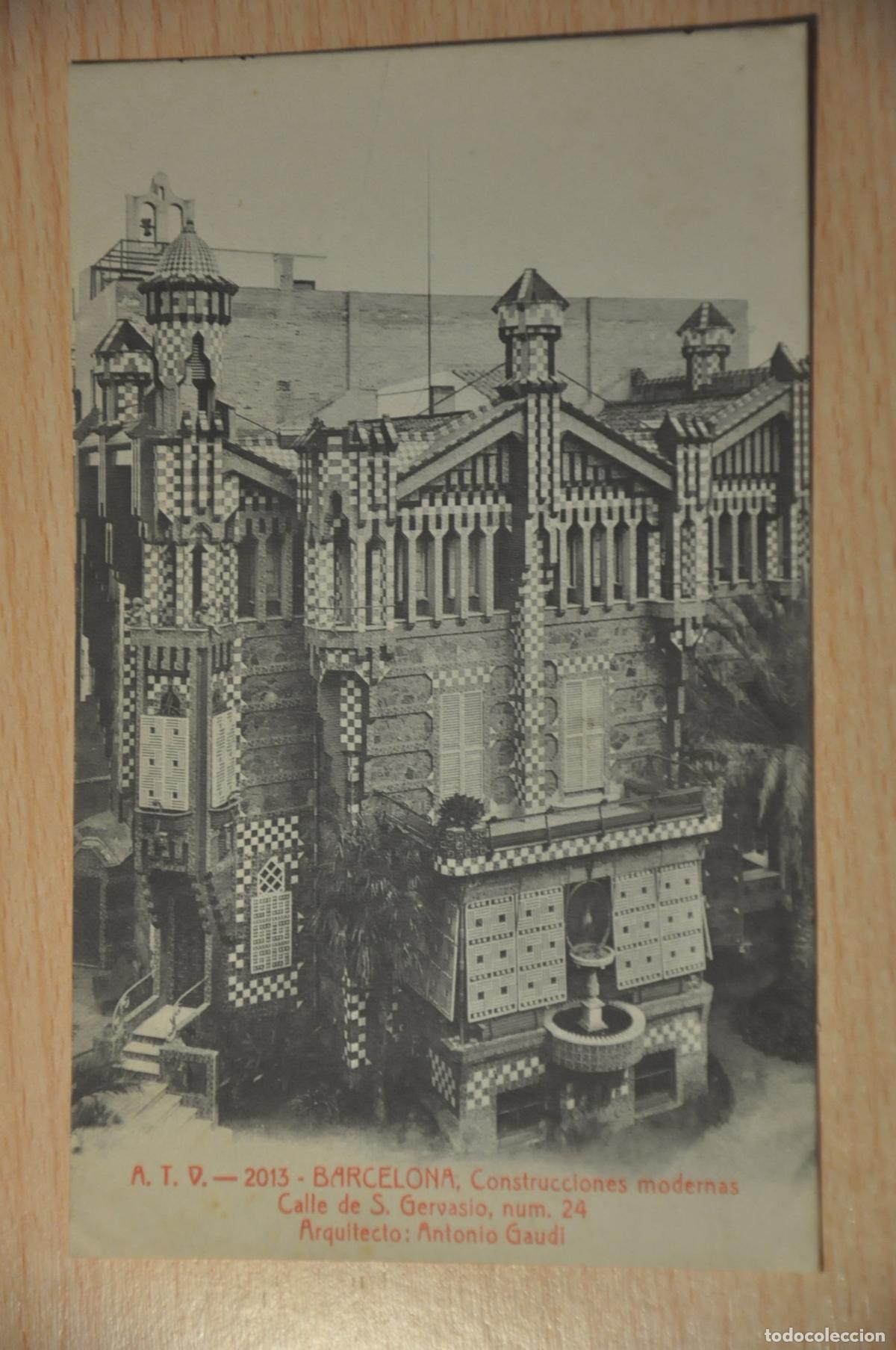 Postales: postal barcelona, construcciones modernas, calle s.gervasio 24, antonio gaudi, atv 2013