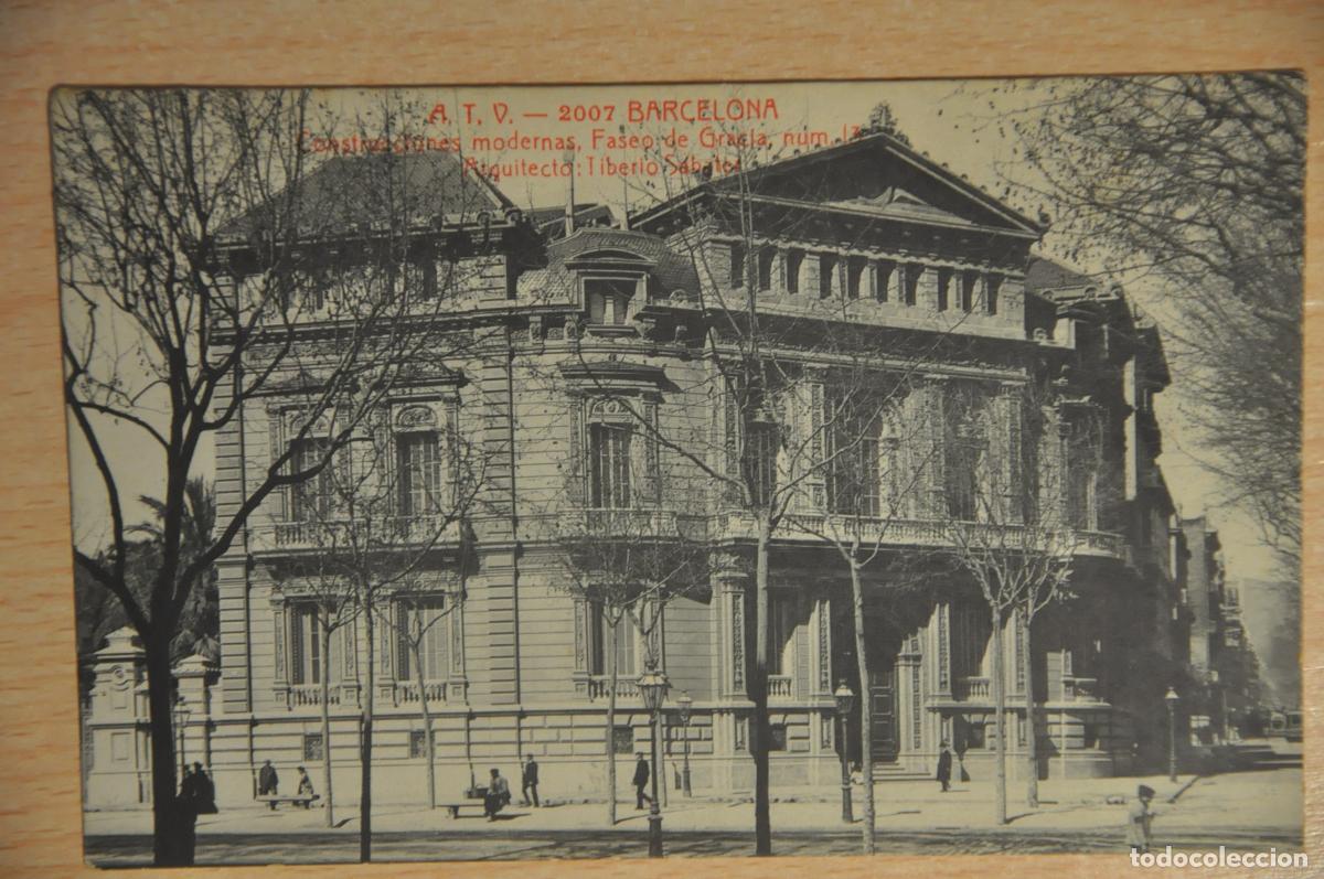 Cartes Postales: postal barcelona, construcciones modernas, paseo de gracia 13, tiberio sabater, atv 2007