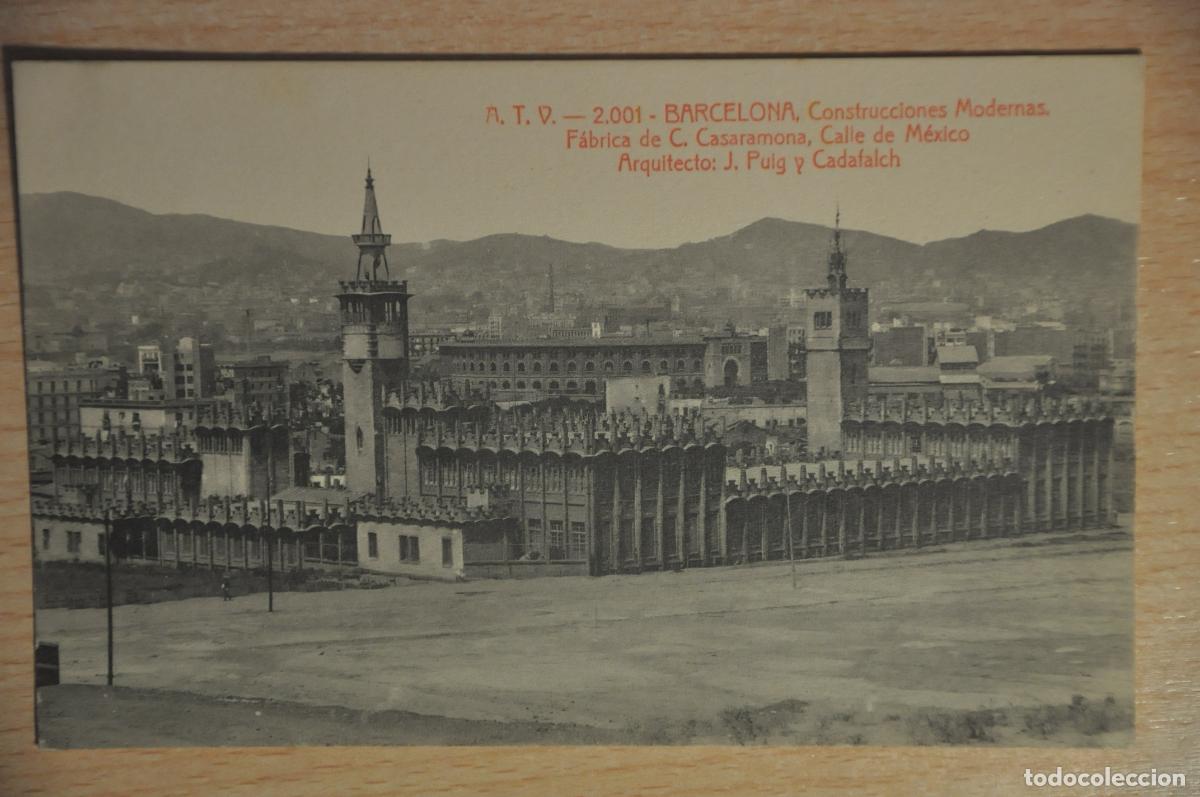 Cartes Postales: postal barcelona, construcciones modernas, fabrica de c.casaramona, calle de mexico, atv 2001