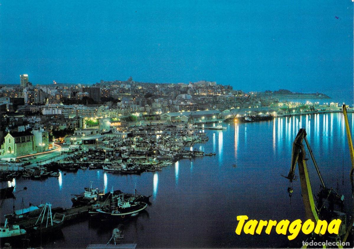 Postales: Postal de Tarragona Vista General del Puerto de Noche