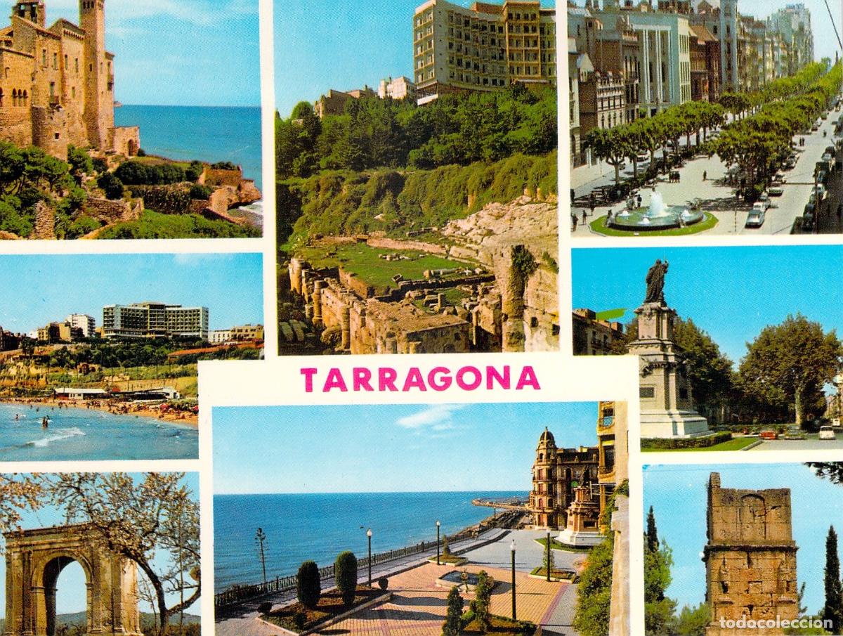 Postales: Postal Tur&iacute;stica de Tarragona - 7 Vistas de la Ciudad y Costa Dorada