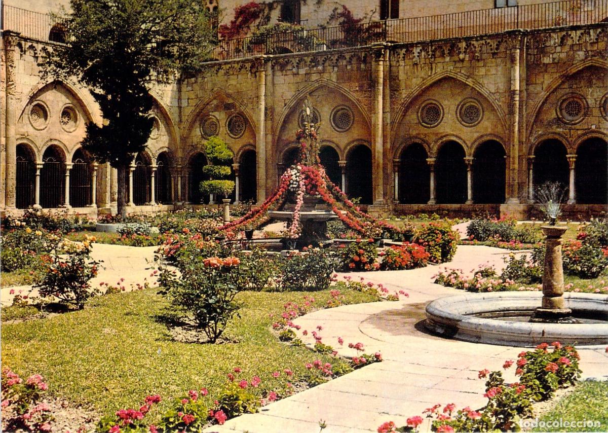 Postales: Postal Claustro de la Catedral de Tarragona, Jard&iacute;n y Fuentes