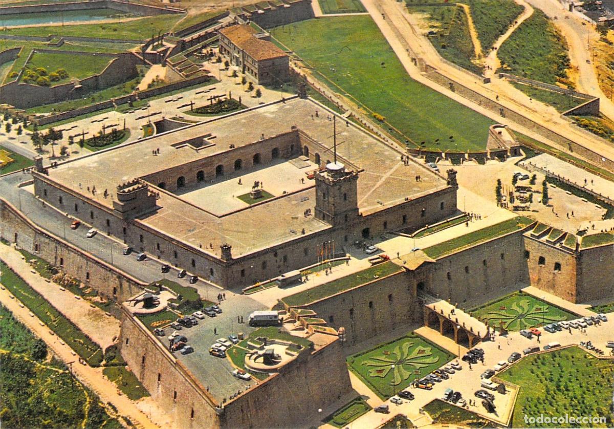 Postales: Postal Castillo de Montju&iuml;c Vista A&eacute;rea Barcelona Zerkowitz