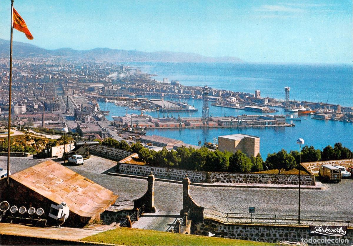 Postales: Postal de Barcelona: El Puerto desde el Castillo de Montjuich Zerkowitz