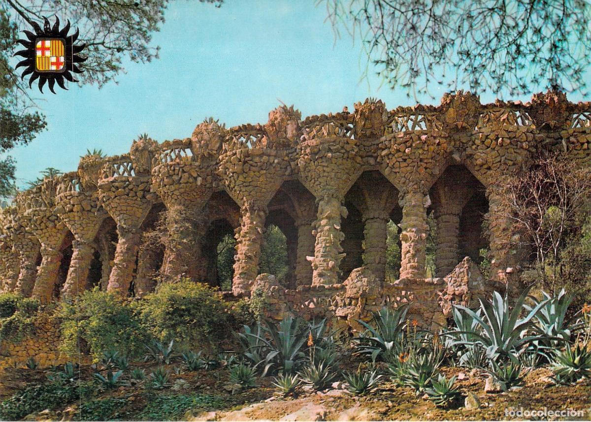 Postales: Postal de Barcelona Detalle Obras de Gaud&iacute; Parque G&uuml;ell