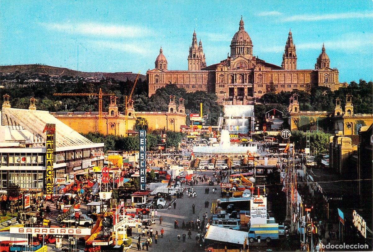 Postales: Postal de Barcelona Feria de Muestras y Palacio de Montjuich