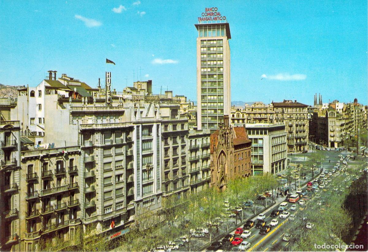 Postales: Postal de Barcelona Avenida del General&iacute;simo Franco