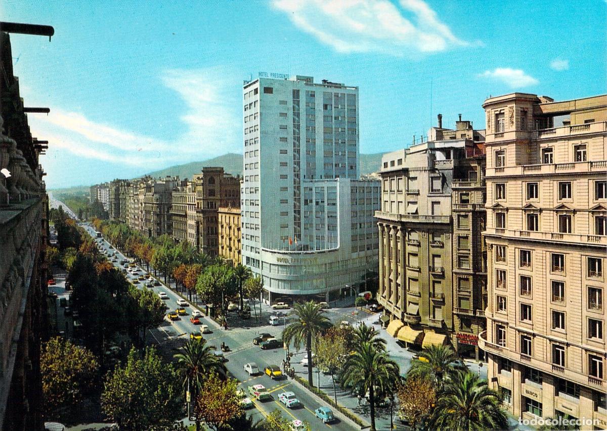 Postales: Postal de Barcelona con la Avenida Diagonal y Hotel Presidente