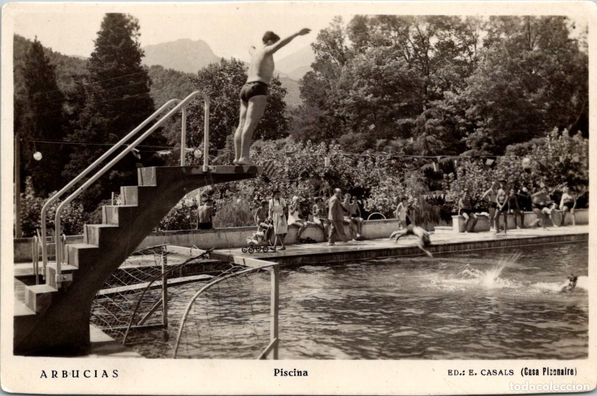 Postales: Arbucias - Piscina - Ed. E. Casals (Casa Piconaire) - 139x88mm