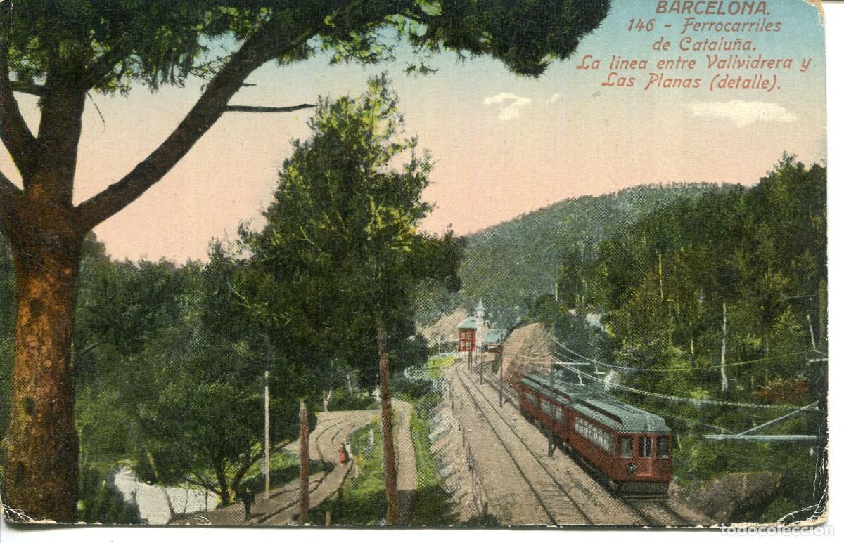 Postcards: BARCELONA-FERROCARRILES DE CATALU&Ntilde;A-VALLVIDRERA-LAS PLANAS- VENINI