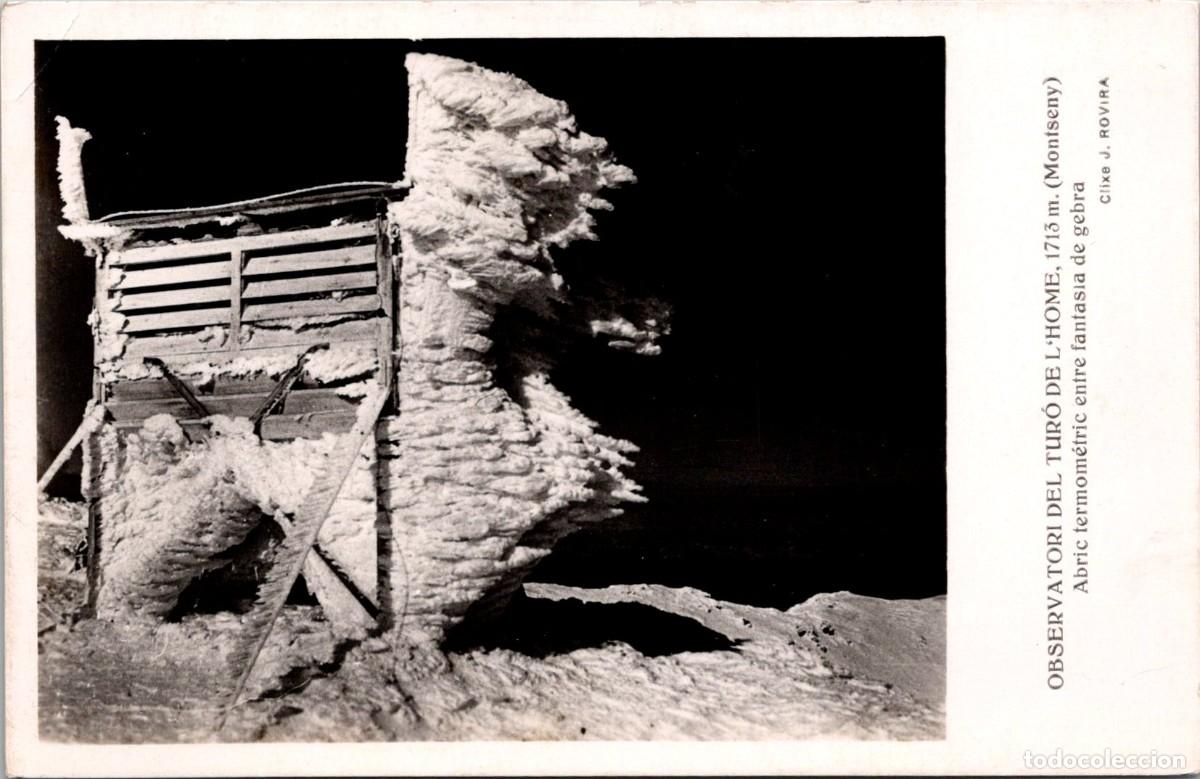 Postales: Observatori del Tur&oacute; de l'Home - Abric termom&egrave;tric entre fantas&iacute;a de gebra - J. Rovira - 140x90mm