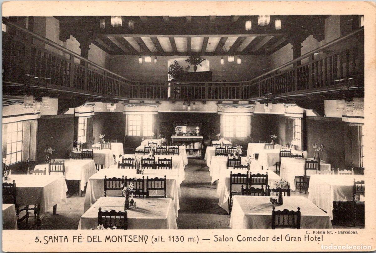 Postales: Santa Fe del Montseny - Sal&oacute;n Comedor del Gran Hotel - Roisin 5 - 135x91mm