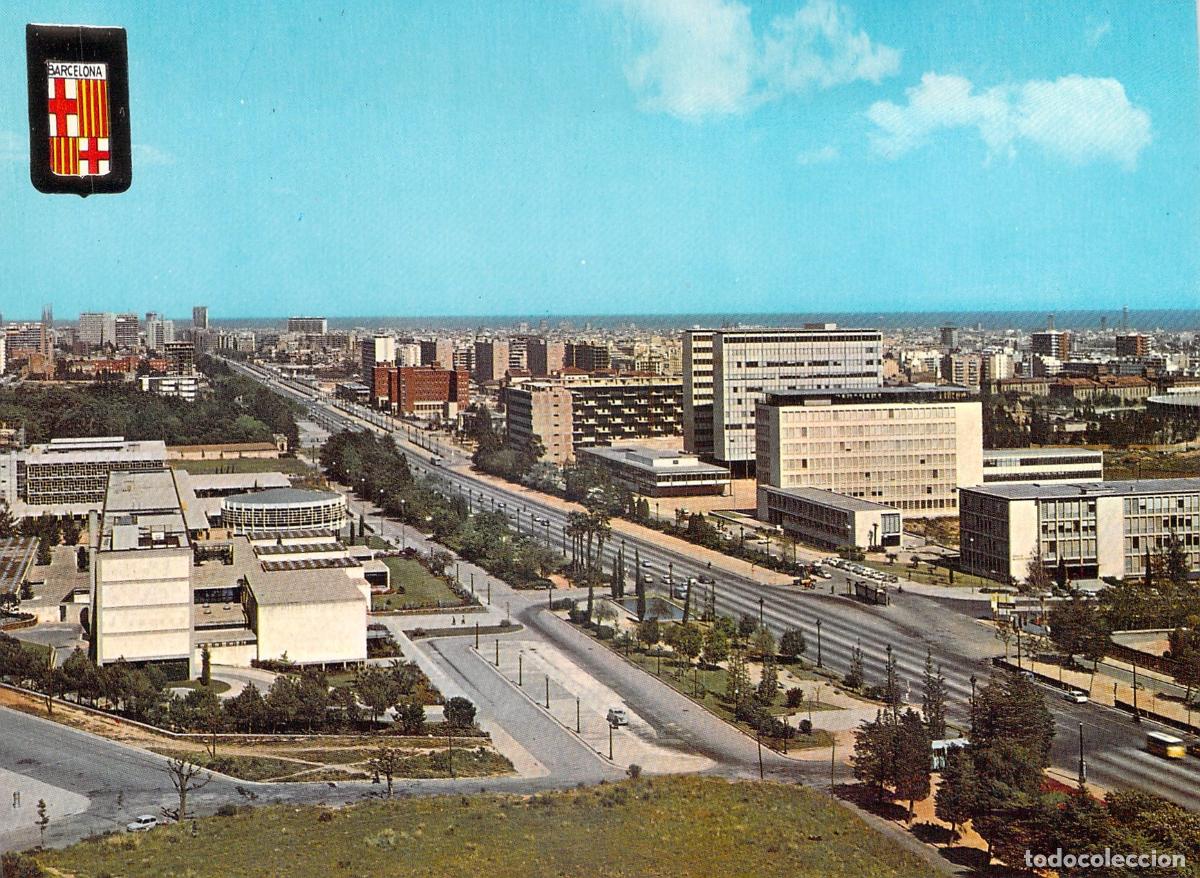 Postales: Postal de Barcelona Ciudad Universitaria Vista A&eacute;rea Diagonal