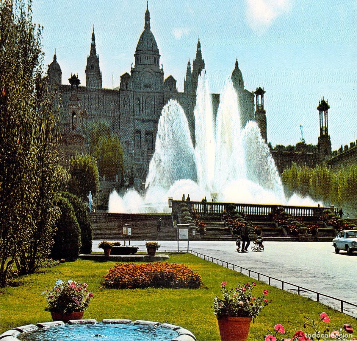 Postales: Postal de Barcelona - Fuente Monumental y Palacio de Montju&iuml;c