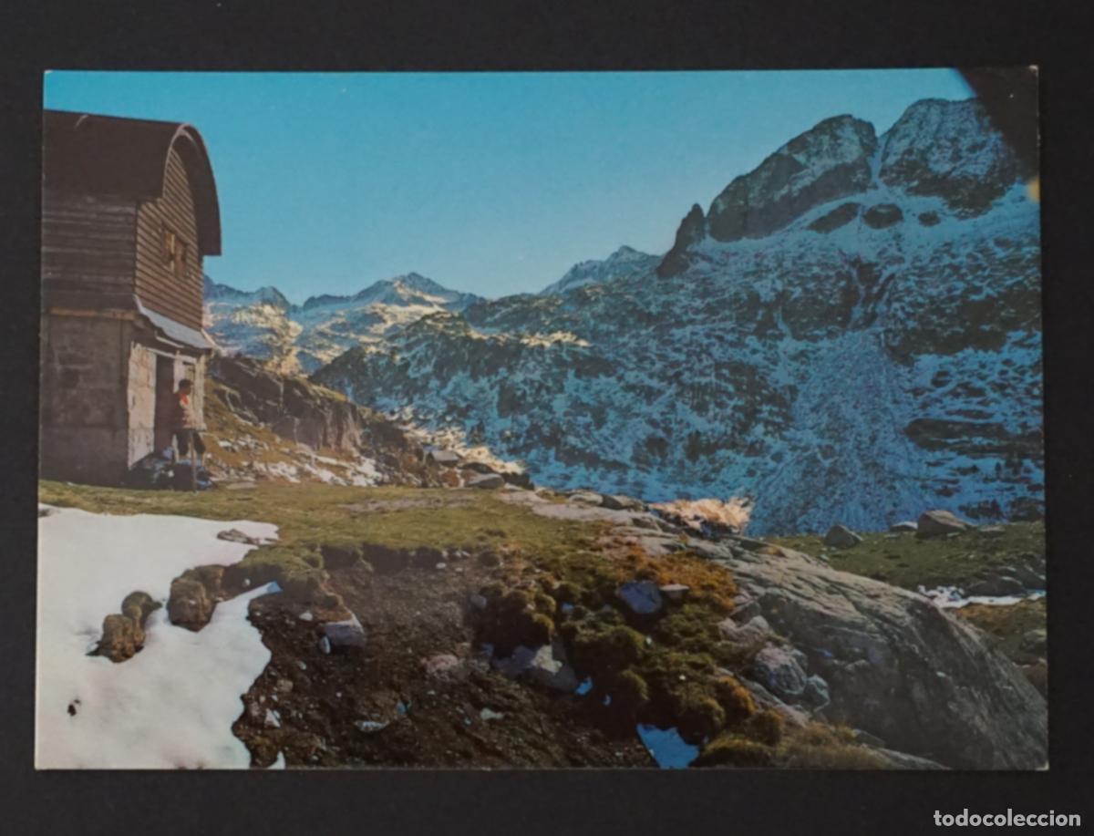 Postales: Estany Negre de Bohi, Refugi de Enher, postal sin circular editada el a&ntilde;o 1971