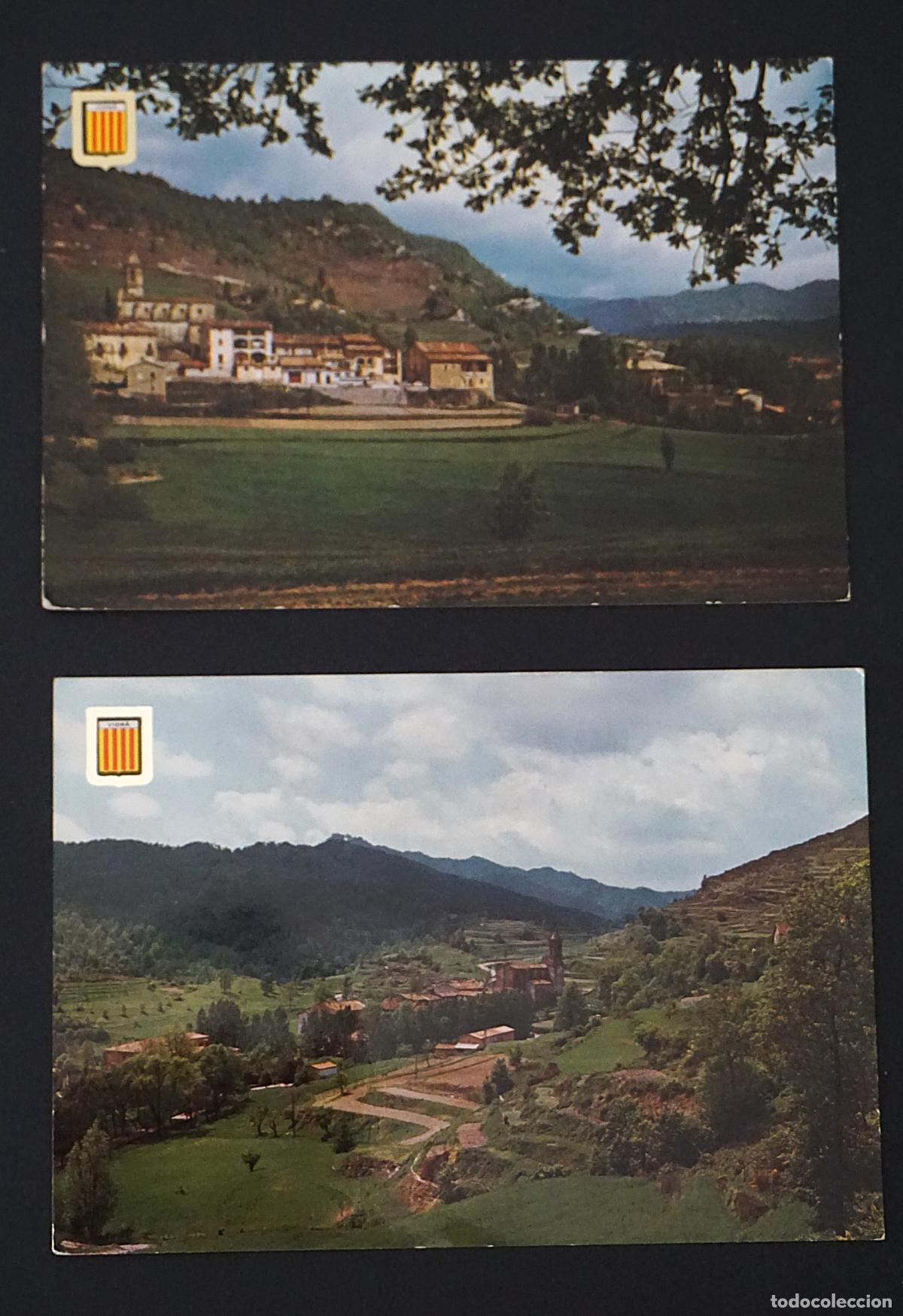 Postales: 2 postales de Vidra (Girona) , editadas el a&ntilde;o 1965