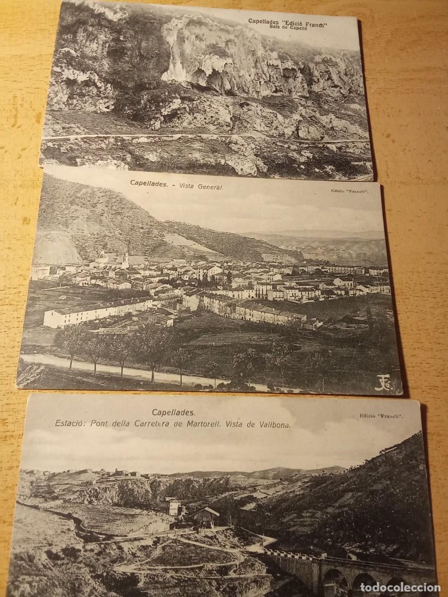 Postales: Capellades.3 postals . Edici&oacute; Franch.