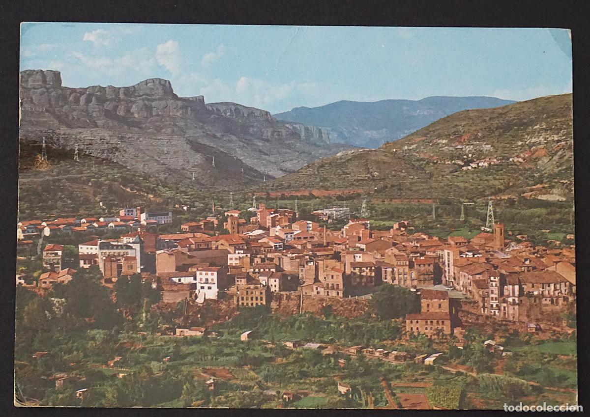 Postales: La Pobla de Segur (Lleida), vista general, postal circulada el a&ntilde;o 1965 con sello