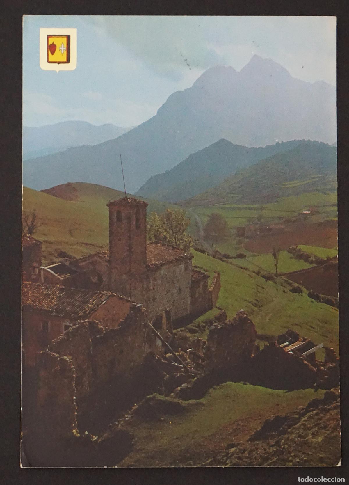 Postales: Gisclareny (Baga, Barcelona) con Pedraforca al fondo, postal circulada con sello el a&ntilde;o 1972