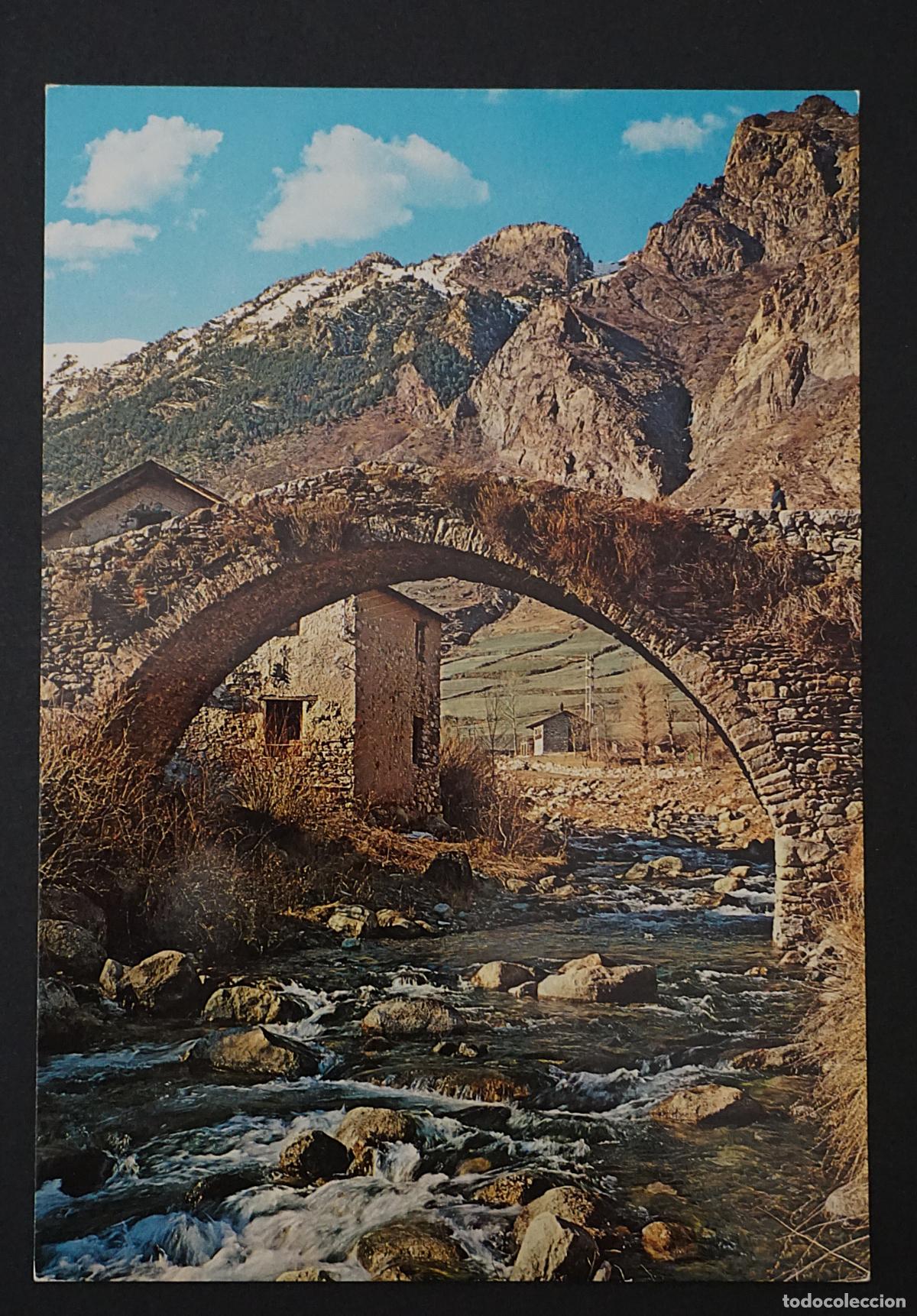 Postales: Espot, puente sobre el rio Escrita, postal sin circular editada el a&ntilde;o 1970