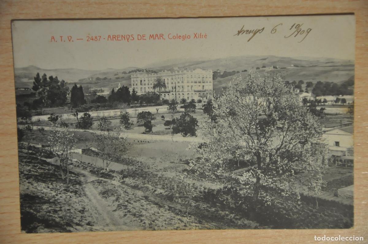Postales: postal arenys de mar, colegio xifre, atv 2487