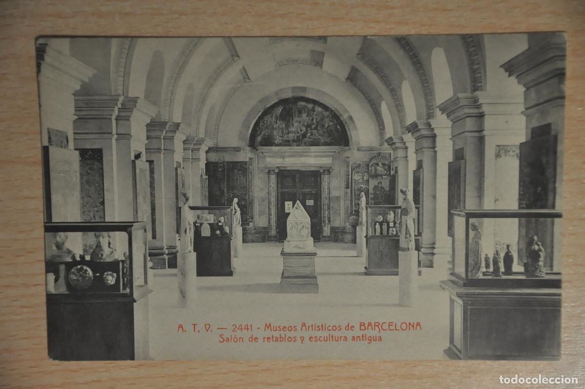 Postales: postal museos artisticos de barcelona, salon de retablos y escultura antigua, atv 2441