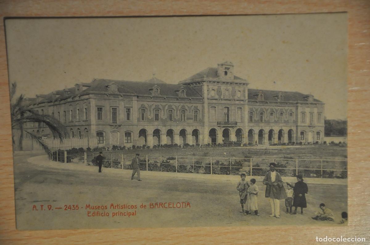 Postales: postal museos artisticos de barcelona, edificio principal, atv 2435 - Foto 1