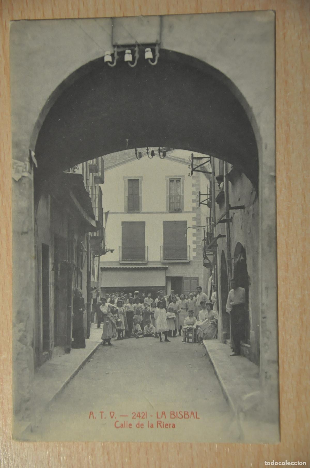 Postales: postal la bisbal, calle de la riera, atv 2421