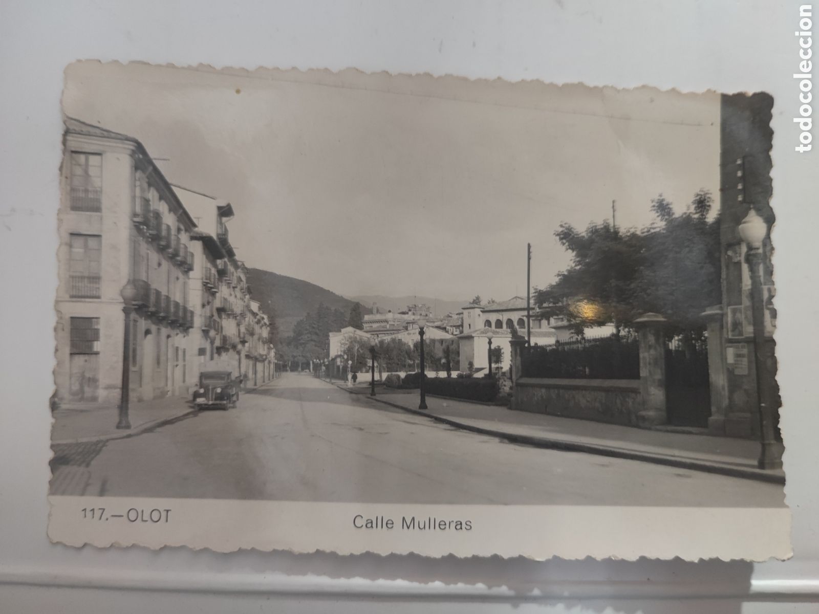 Postales: tarjeta postal antigua de la Calle Mulleras en Olot
