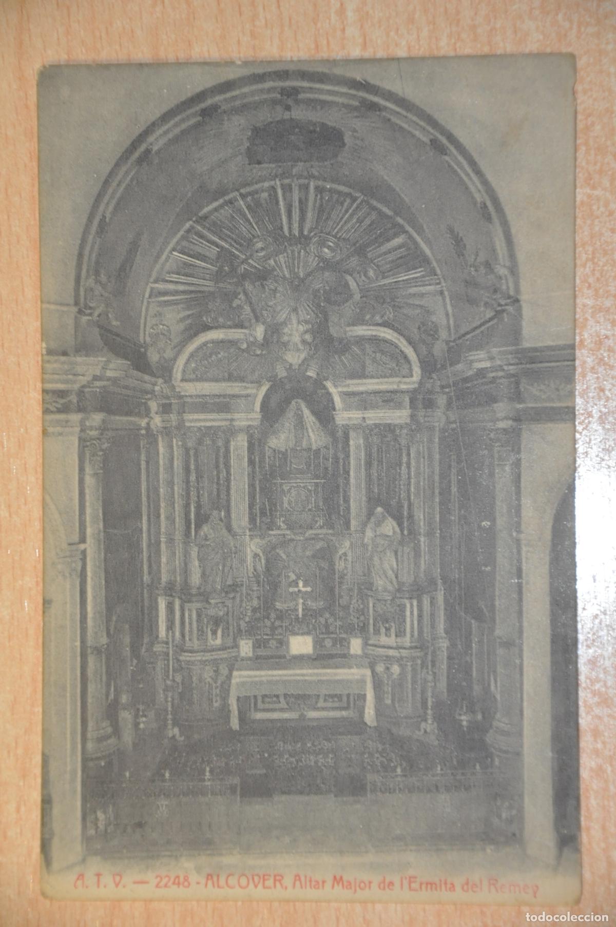 Postales: postal alcover, altar major de l&acute;ermita del remey, atv 2248