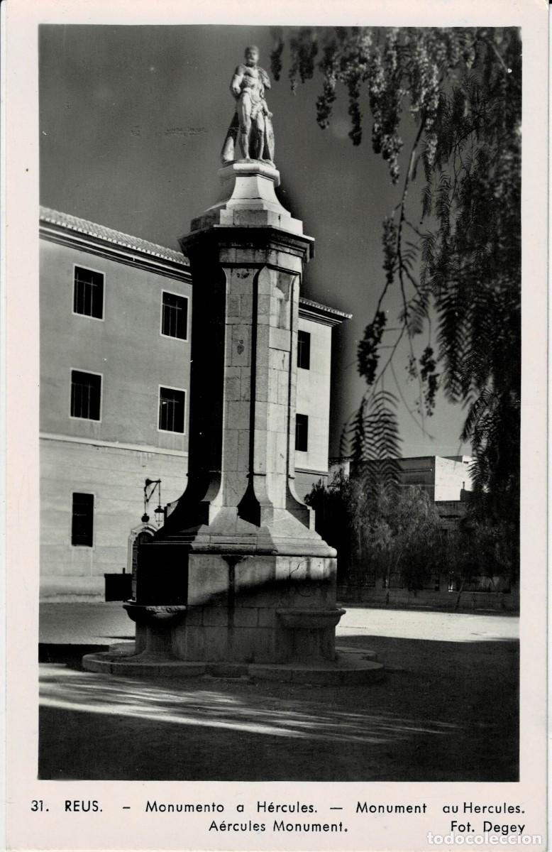 Postales: POSTAL MODERNA DE CATALU&Ntilde;A. REUS. MONUMENTO A HERCULES. P-CAT-2128