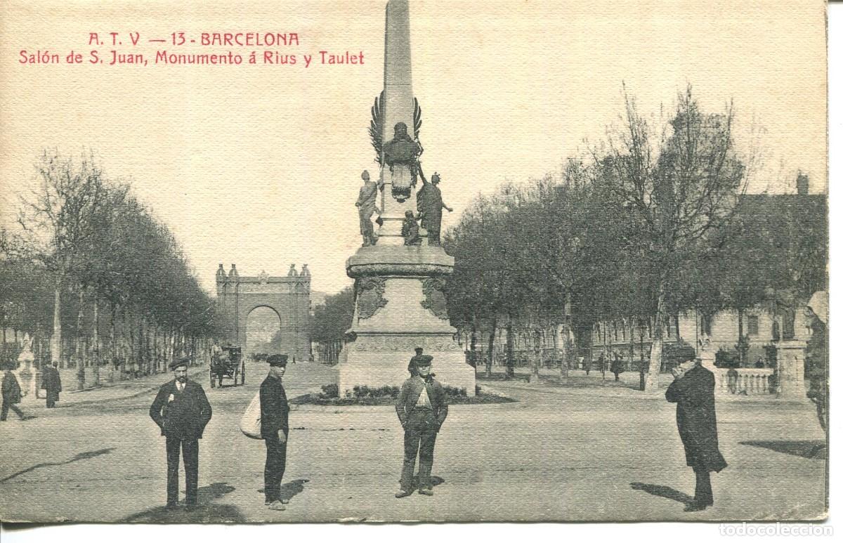 Postales: BARCELONA- A T V 10- MONUMENTO ANTONIO L&Oacute;PEZ