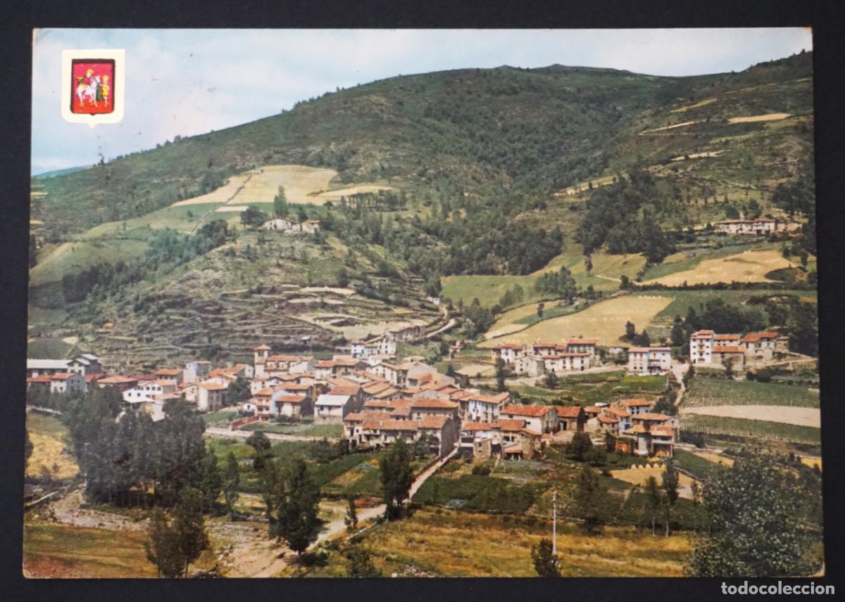 Postales: Vilallonga de Ter, vista general, postal circulada con sello editada en el a&ntilde;o 1966