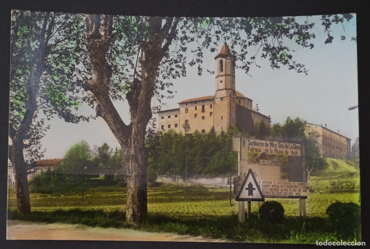 Postales: Sant Hip&ograve;lit de Voltreg&agrave;, Santuari de La Gleva, postal circulada con sello del a&ntilde;o 1964
