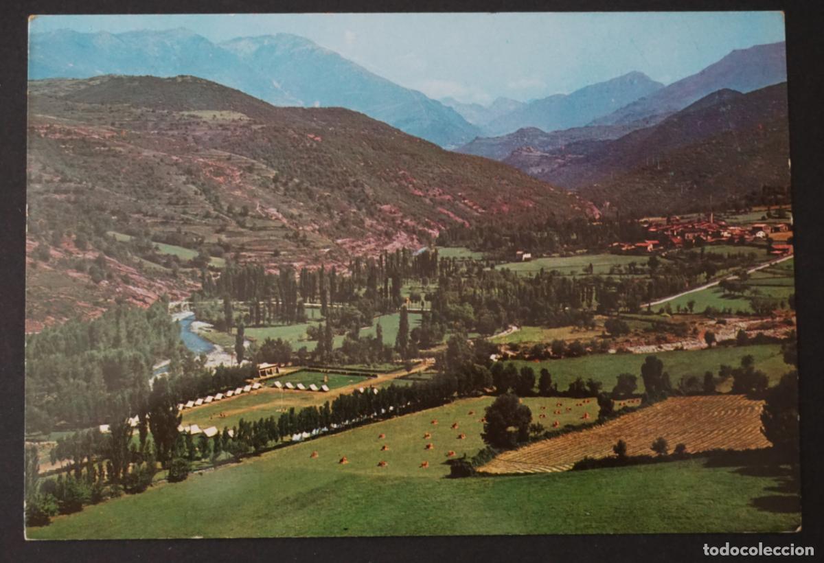 Postales: La Pobleta de Bellve&iacute; (Lleida) campament Flamisell, postl circulada con sello y matasellos a&ntilde;o 1971