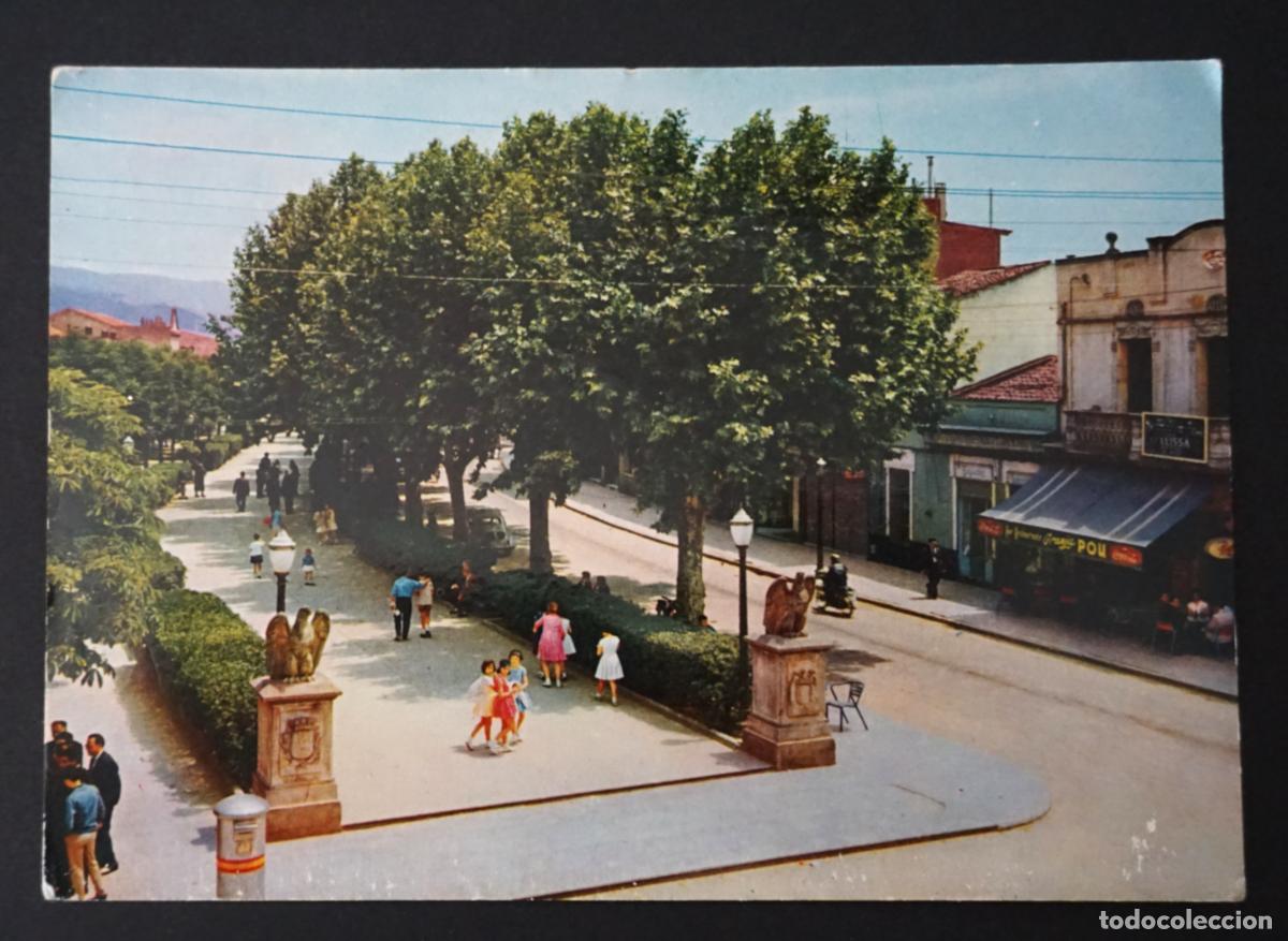Postales: Mollet (Barcelona), Paseo. Postal circulada del a&ntilde;o 1965